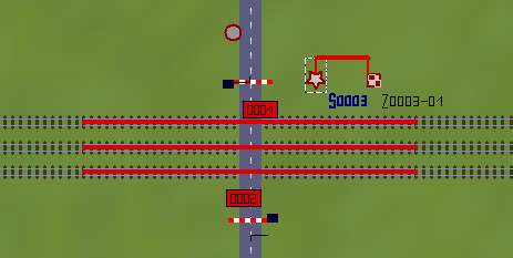 Die Hilfsfahrstrasse für die Straße